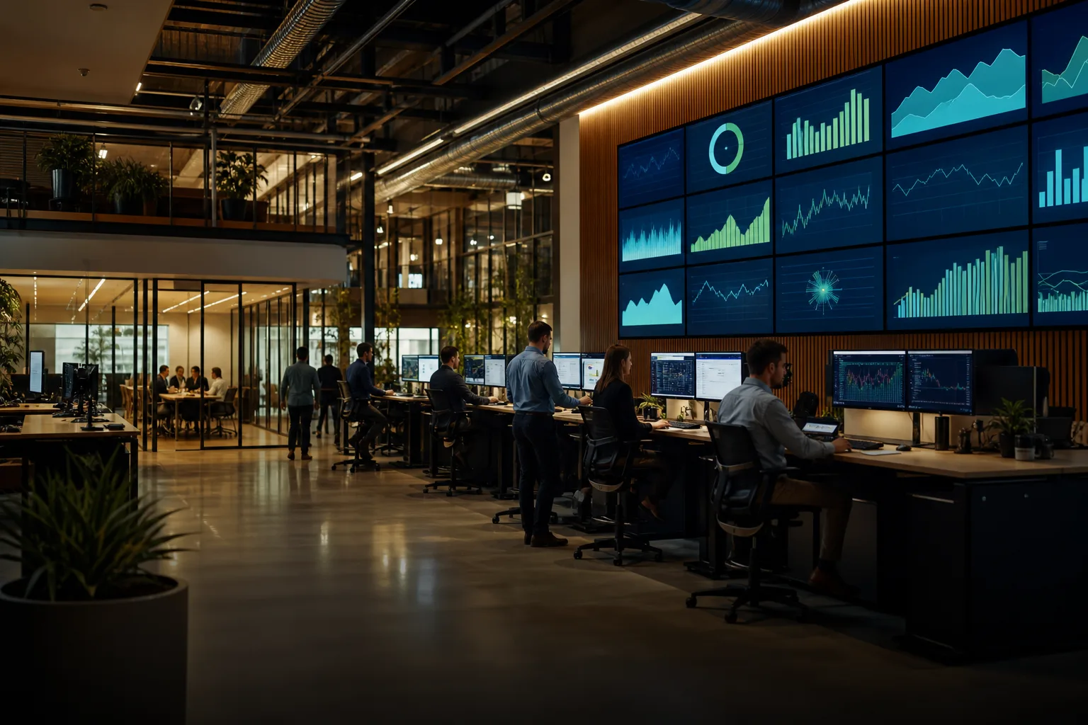Expanding mid-size business office with conference room